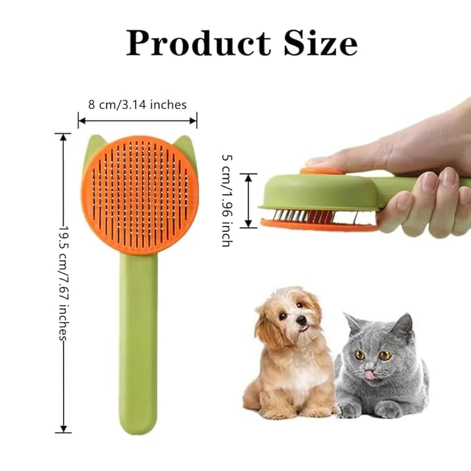 1 PCS Cat Brush Professional Cat Grooming Brush Cat Comb Dog Brush Dog Grooming Brush Pet Brush Tool with Cleaning Button ...