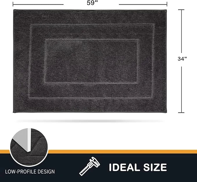 PURRUGS Dirt Trapper Door Mat 34" x 59.5", Non-Slip/Skid Machine Washable Entryway Area Rug, Dog Door Mat, Super Absorbent...
