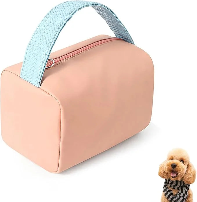 Pink Small Dog Travel Bag - Perfect for Storing Dog Bowls, Food, Toys, and Clothes - Lightweight and Portable with Handle ...