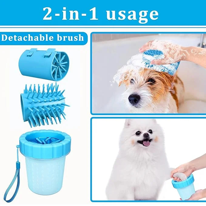 Qianruida Dog Paw Cleaner Cup, Soft Silicone, Portable, Easy to Clean, Removes Mud and Dirt, Grooming Accessory for Home, ...