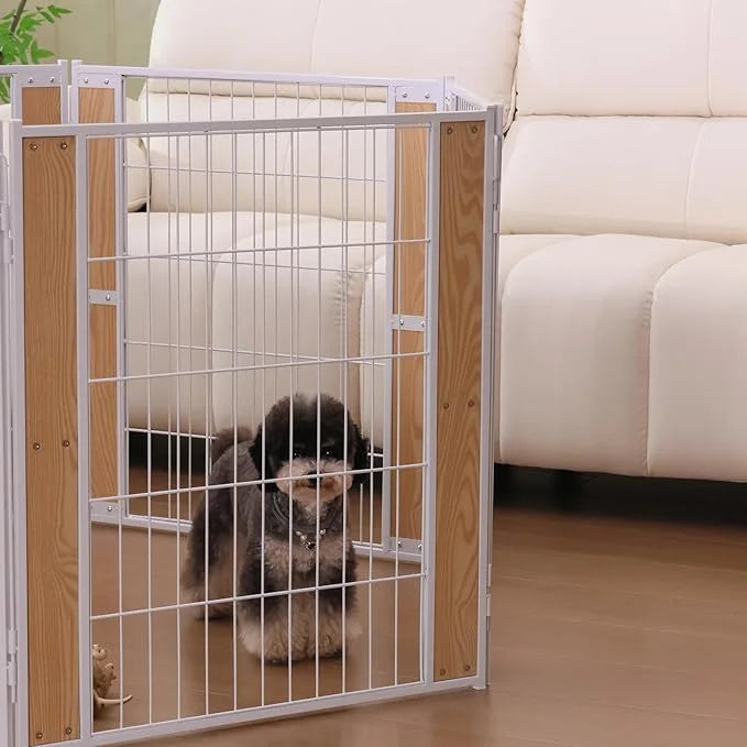Heavy Duty Dog Playpen 32 Inch Height - Indoor Outdoor Pet Fence Enclosure for Medium and Small Dogs - Foldable Puppy Exer...