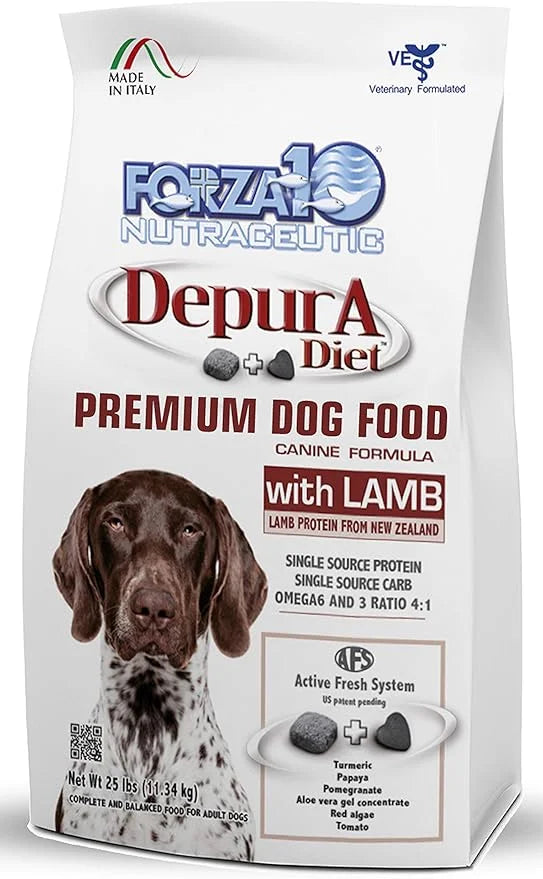 Forza10 Active Depura Daily Life Protection Dry Dog Food, 25 Pounds, Limited Ingredient Gluten Free All Natural Ingredient...