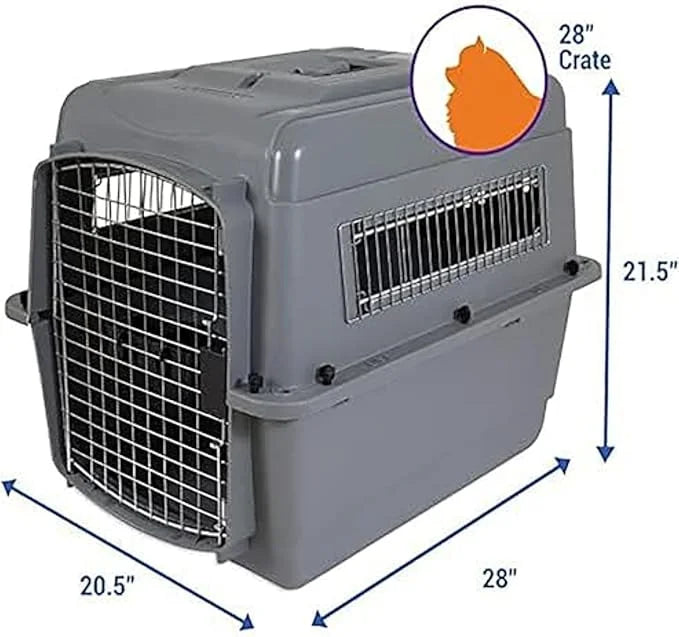 Petmate Sky Kennel - For Air and Travel, Airline Approved Dog Crate for Pets up 15-30 lbs, Heavy Duty Dog Kennel, Made in ...