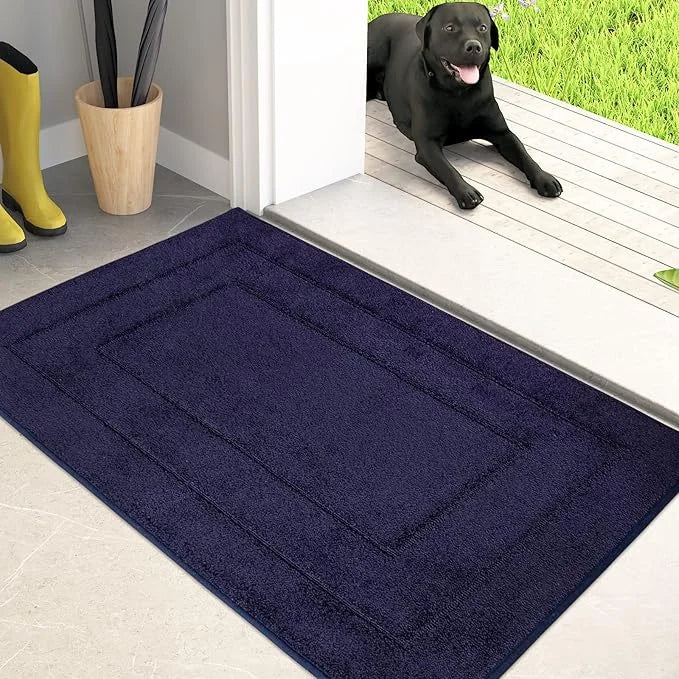 PURRUGS Dirt Trapper Door Mat 24" x 36", Non-Slip/Skid Machine Washable Entryway Rug, Dog Door Mat, Super Absorbent Welcom...