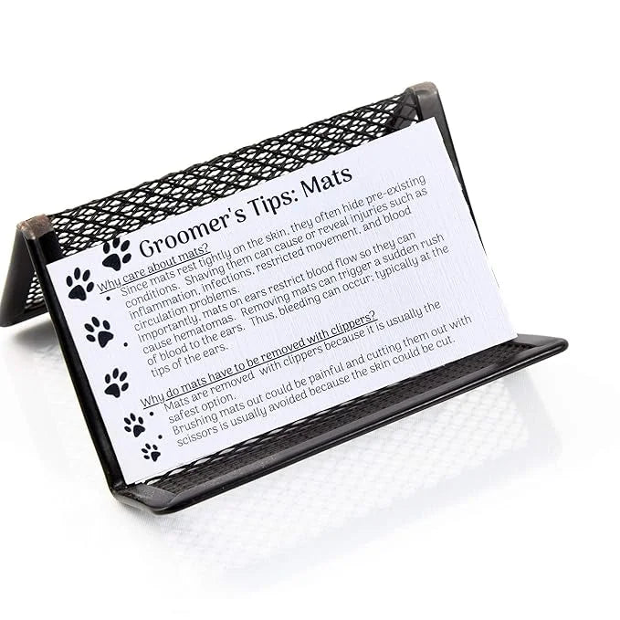 Dog Groomer Matted Fur and Dog Brushing Care Cards (100 pack, 3.5" X 2") Addresses hematomas, mats, combing, and shaving m...