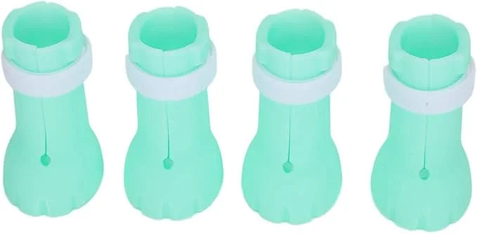 Pssopp 4Pcs Anti-Scratch Cat Shoes Silicone Boots, Cat Nails Protector Shoes Boots Cat Washing Claw Foot Cover for Bathing...