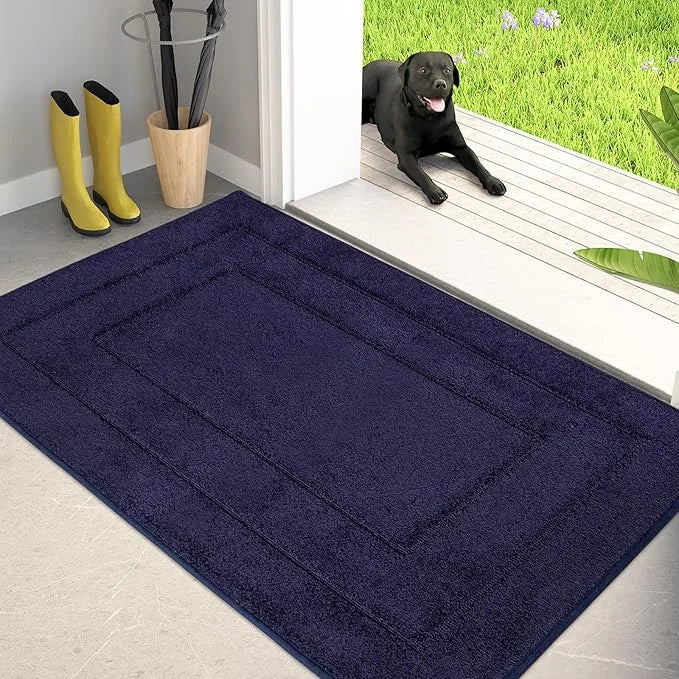 PURRUGS Dirt Trapper Door Mat 32" x 47.5", Non-Slip/Skid Machine Washable Entryway Rug, Dog Door Mat, Super Absorbent Welc...