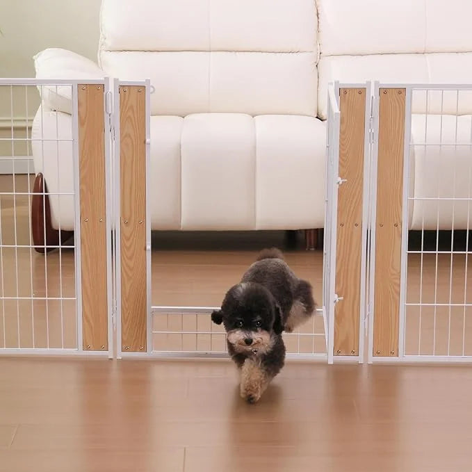 Heavy Duty Dog Playpen 32 Inch Height - Indoor Outdoor Pet Fence Enclosure for Medium and Small Dogs - Foldable Puppy Exer...
