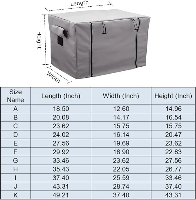 Dog Crate Cover Waterpoof Grey Pet Kennel Covers for Puppy Cat Indoor Outdoor Fit for 1 Door Wire Crate, 27.56x19.69x23.62...