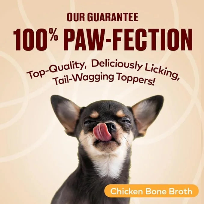 Chicken Bone Broth for Dogs - Collagen Protein Supplement for Digestion, Mobility, Coat, Immunity, Healthy Dog Food Topper...