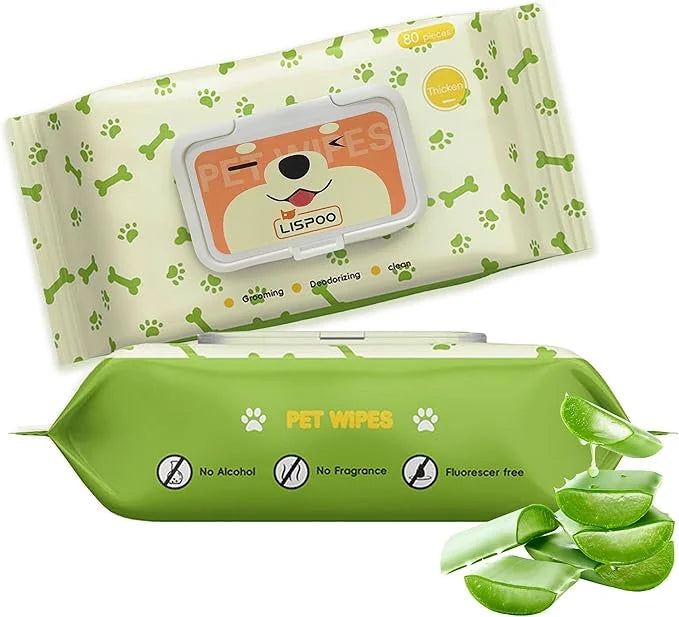 PET Wipes for Dogs & Cats, Cleaning and Hydrating, Unscented, for Paws, Body and Butt - Hypoallergenic & Vet Recommended, ...