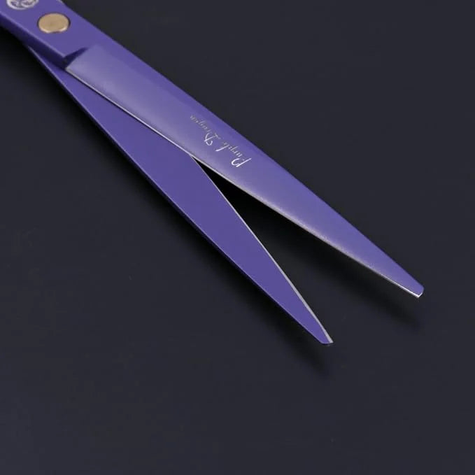 Purple Dragon 8.0 inch Professional Dog Grooming Hair Cutting Scissor &Curved Scissor&Chunker Shear Kit with Bag - for Pet...
