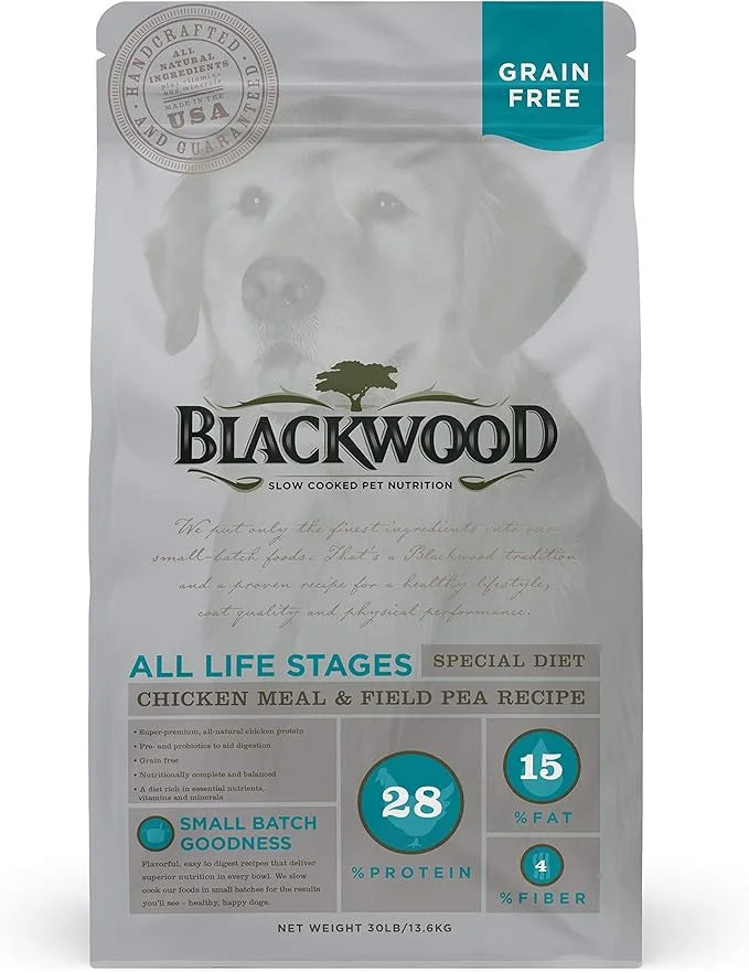 Blackwood Special Diet All Life Stages Dry Dog Food, 30Lb., Chicken Meal & Field Pea Recipe, with Superfood Ingredients, G...