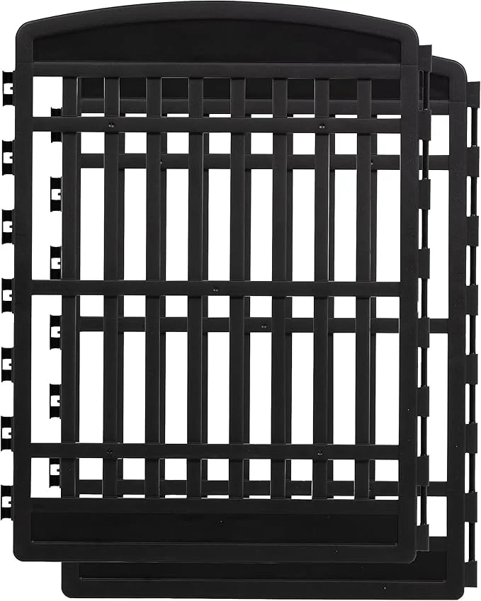 IRIS USA 34" 2-Panel Add-On Panels, Pet Dog Puppy Playpen, Foldable, Customizable, Black - Product Image