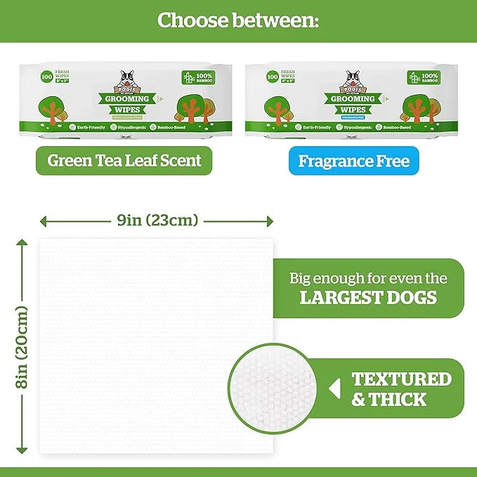 Pogi's Dog Walk n' Wipe Combo - Pogi's 750 Dog Poop Bags + 2 Poop Bag Holders and 100 Plant-based Grooming Wipes Bundle - ...