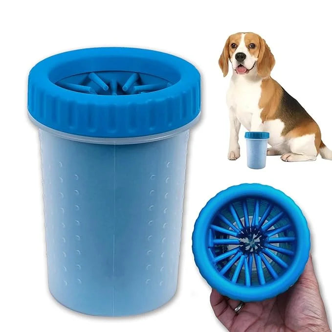 Portable Dog Paw Cleaner, Washer, Buddy Muddy Pet Foot Cleaner for Medium Breed Dogs and Cats, Blue - Product Image