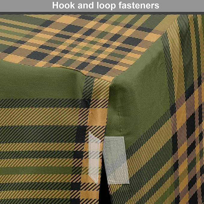 Lunarable Plaid Dog Crate Cover, Tartan Pattern in Autumn Tones Old Fashioned Design Country Illustration, Easy to Use Pet...