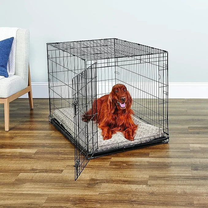 New World Newly Enhanced Single Door New World Dog Crate, Includes Leak-Proof Pan, Floor Protecting Feet, & New Patented F...