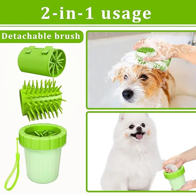 Qianruida Dog Paw Cleaner Cup, Soft Silicone, Portable, Easy to Clean, Removes Mud and Dirt, Grooming Accessory for Home, ...