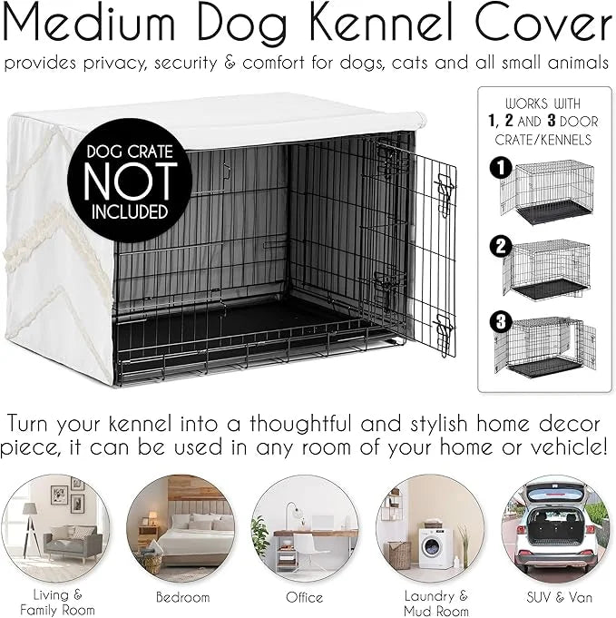 Sweet Jojo Designs 36in. Medium Dog Crate Cover (Bohemian Boho Chic) Pet Cage, Kennel Covers (Farmhouse, Elegant, Modern, ...