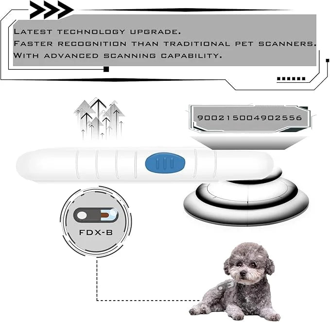 Smoostart Microchip Scanner, 1000 Records Increased Huge Data Storage Upload to PC, Scanning Distance and Speed Increase, ...