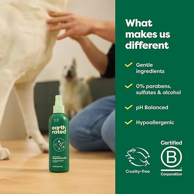 Earth Rated Dog Deodorizing Spray, Conditioning & Odor-Eliminating Perfume for Dogs, for All Coat Types, Refreshing White ...