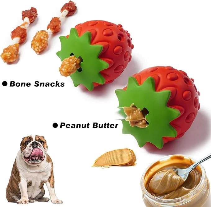 MewaJump Dog Puzzle Toys, Rubber Dog Chew Toys,Treat Food Dispensing Dog Toys for Teeth Cleaning, Dog Ball Toy, Interactiv...