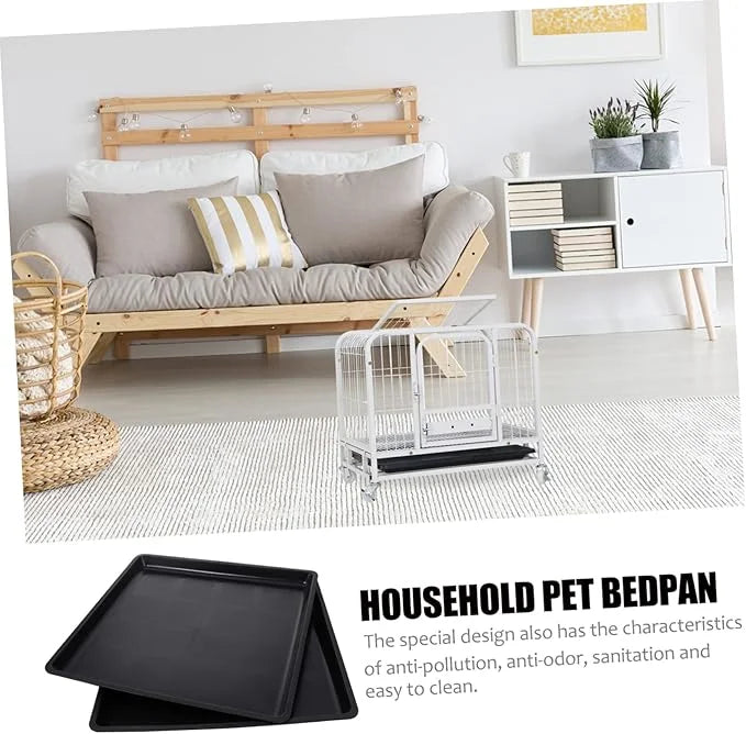2pcs Tray Crates Kennel 36 Inch Dog Crate Hamster Cage Pan Crate Pans Suitcase Stand Cages for Dogs Indoor Black Shoes Dog...