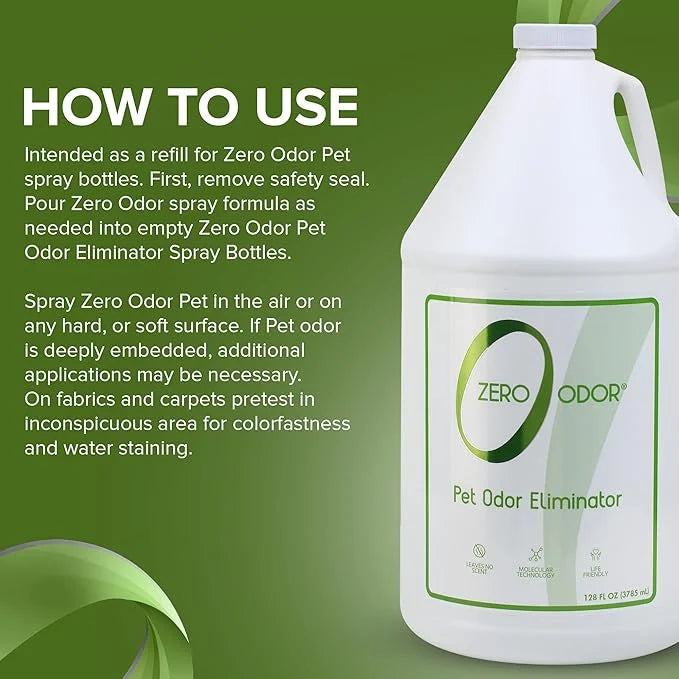 Zero Odor - Pet Odor Eliminator for strong odor, Eliminate Air & Surface Odors – Patented Molecular Technology Best For Ca...