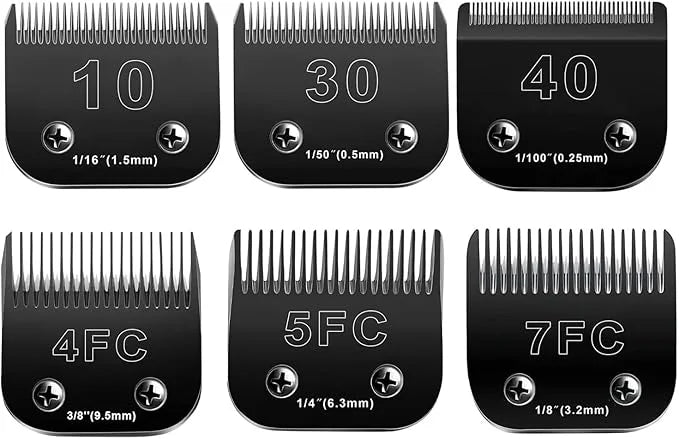 10 Blades Dog Grooming Blades Compatible with Andis/Oster A5/Wahl KM-10 Series Dog Clippers,Detachable Clipper Replacement...