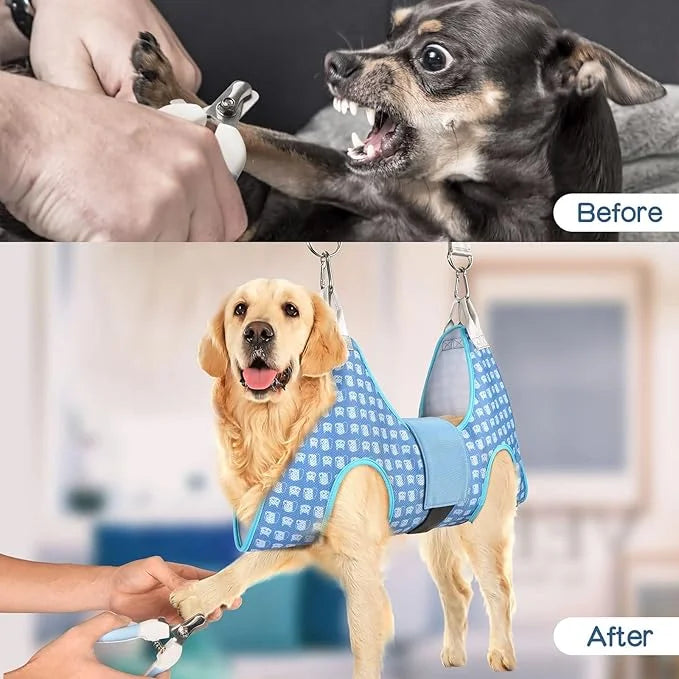 Dog Grooming Hammock, Pet Grooming Hammock Harness for Large Dogs, Dog Hanging Sling for Nail Clipping/Trimming/Cutting - ...