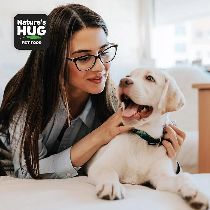 Nature's HUG Dry Dog Food, Puppy-Medium & Large Breeds, 20 lb. Bag, Chicken Flavor Plant-Based Protein Vegetarian Kibble, ...
