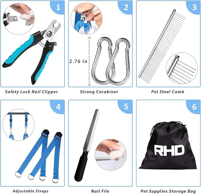 RHD Dog Grooming Hammock Harness for Small Dog and Cats, Dog Grooming Sling, Pet Grooming Hammock, Pet Grooming Supplies K...