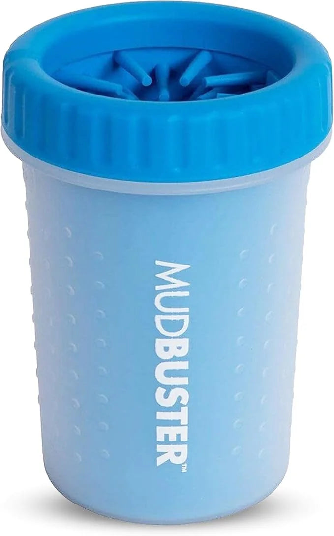 Dexas MudBuster Portable Dog Paw Washer/Paw Cleaner, Medium, Pro Blue - Product Image