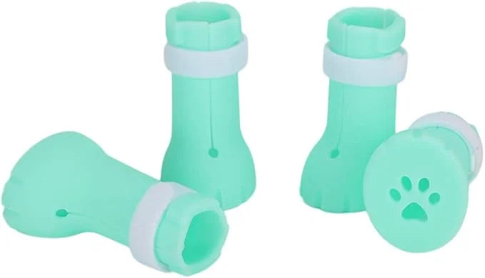 Pssopp 4Pcs Anti-Scratch Cat Shoes Silicone Boots, Cat Nails Protector Shoes Boots Cat Washing Claw Foot Cover for Bathing...