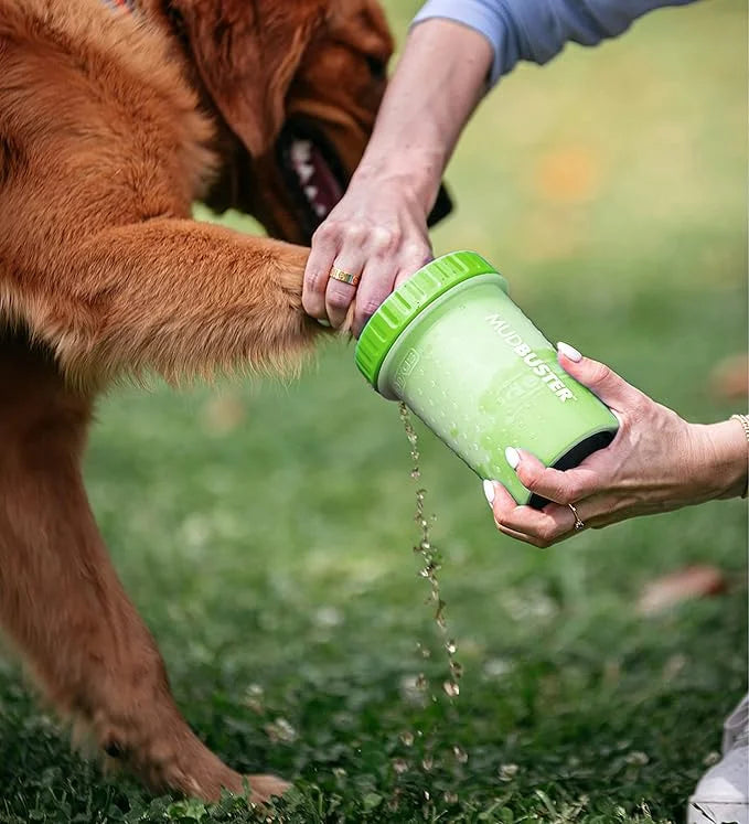 Dexas MudBuster Portable Dog Paw Cleaner, Medium, Green, PW710383 - Product Image