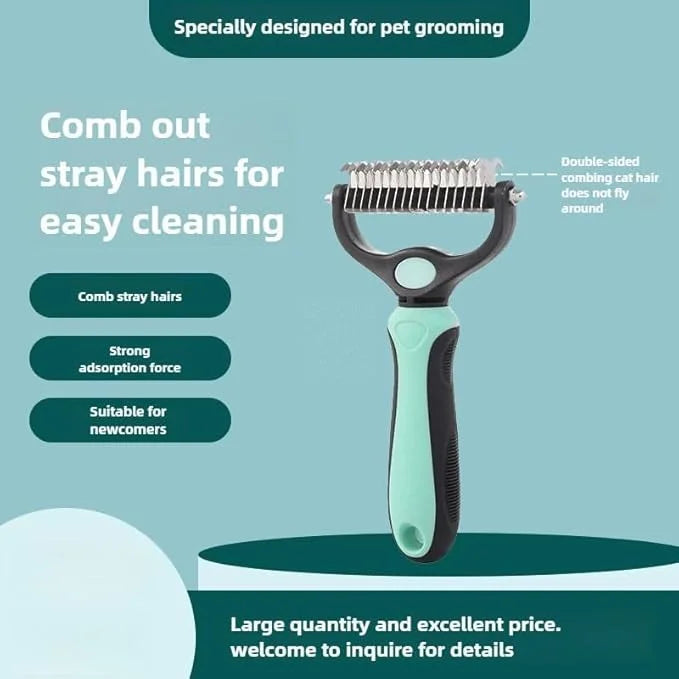 Pet Comb Ultimate Dog Grooming Set: Professional Deshedding Brushes for Dogs & Cats – Perfect for Long-Haired Breeds, Flea...