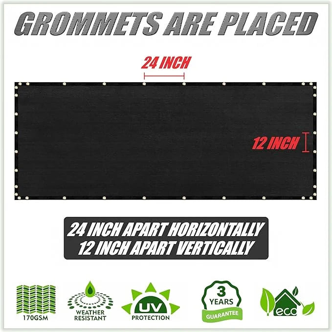 ColourTree 3' x 15' Red Custom Size Shade Cloth with Grommets - 90% Sunblock, Durable Mesh Fabric Tarp for Dog Kennel Cove...