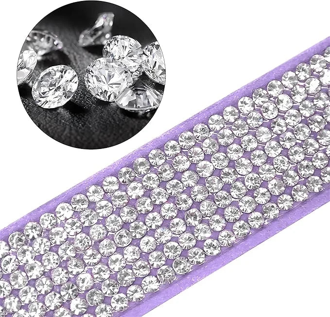 Diamond Large Dog Collar Bow, Rhinestone Dog Collar with Bow tie, Female Cat Collars Crystal Jeweled Bling Sparkling Glitt...