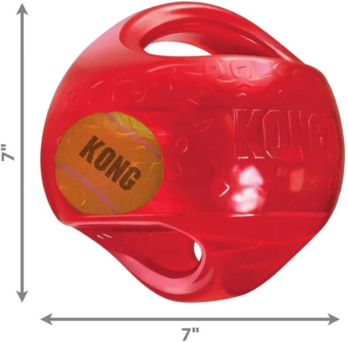 KONG Jumbler Ball - Interactive Dog Toy for Dog & Puppy Playtime - Fetch Toy with Tennis Ball - Dog Supplies for Engaging ...