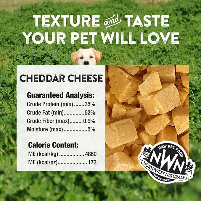 Northwest Naturals Raw Rewards Freeze-Dried Cheddar Cheese Treats for Dogs and Cats - Bite-Sized Pieces - Healthy, 1 Ingre...