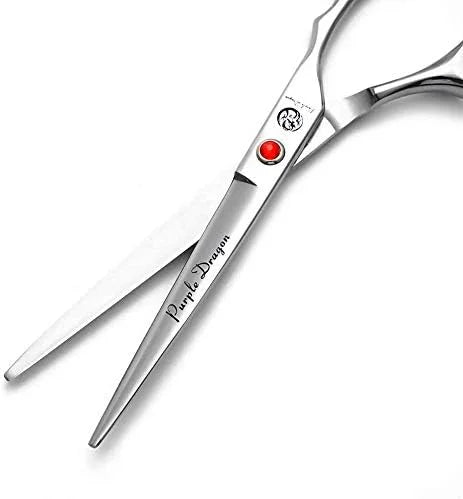 Purple Dragon 5"/5.5"/6"/6.5"/7"/7.5"/8"/9"/10" Sharp Edge Hair Cutting Shears Pet/Puppy/Cat Grooming Scissors with Bag - ...