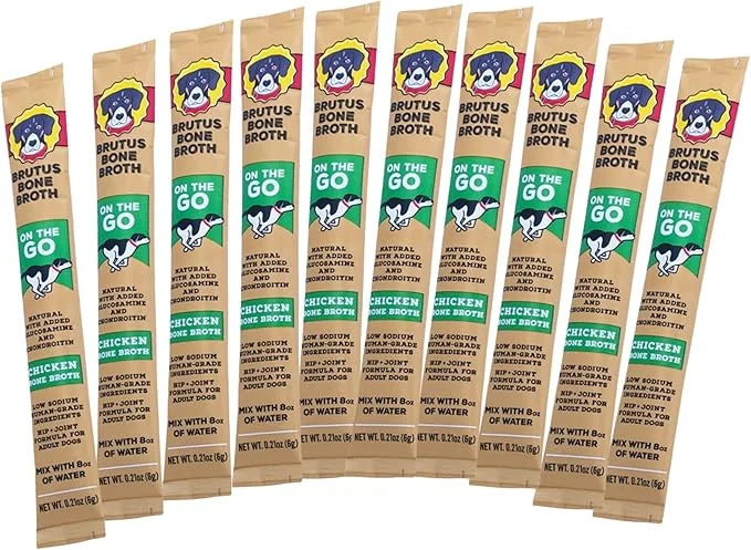 Brutus Bone Broth for Dogs - Bone Broth Powder with Chondroitin Glucosamine & Turmeric - Human Grade Dog Food Toppers for ...