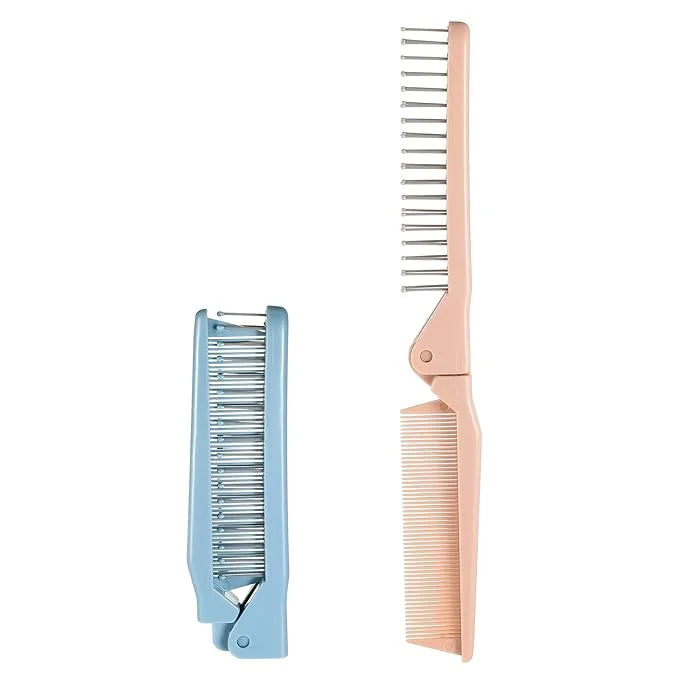 2 Pack Puppy Brush for Small Dogs Folding Dog Hair Grooming Brushes Dog Combs for Matting Hair Perfect Dematting Comb Tool...