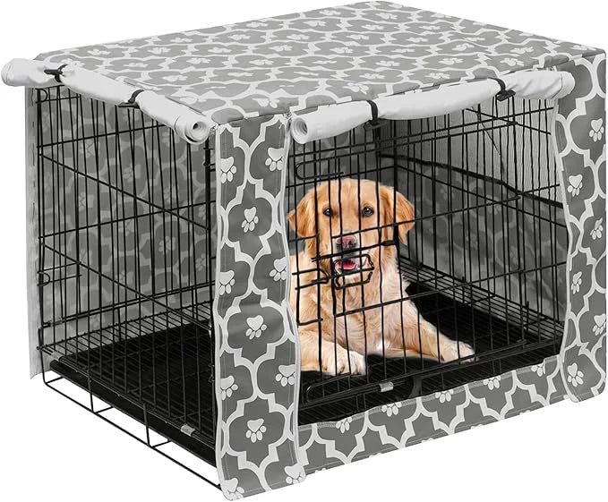 Dog Crate Cover Kennel Dogs Covers fits Small Medium Large crates cage Heavy Nylon Waterproof soundproof Indoor Outdoor - ...