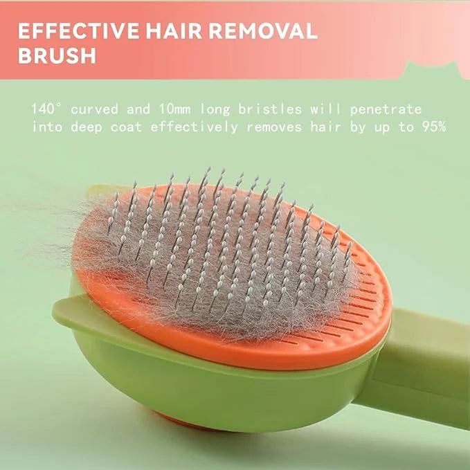 1 PCS Cat Brush Professional Cat Grooming Brush Cat Comb Dog Brush Dog Grooming Brush Pet Brush Tool with Cleaning Button ...