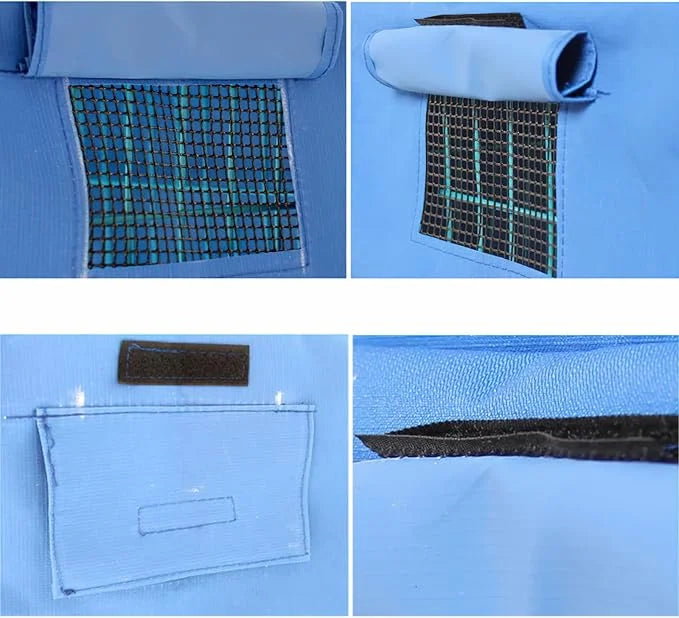 Dog Crate Cover Waterpoof Blue Pet Kennel Covers for Puppy Cat Indoor Outdoor Fit for 1 Door Wire Crate, 35.43x22.05x26.77...