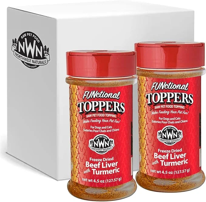 Northwest Naturals Freeze-Dried Beef Liver with Turmeric - Functional Topper for Dogs and Cats- Healthy, Limited Ingredien...