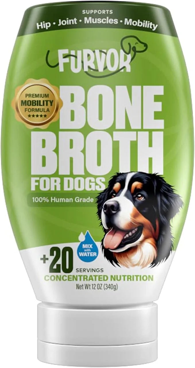Mobility Support Beef Bone Broth for Dogs | Hip & Joint Support for Dogs | Glucosamine & Amino Acid Boosted | Human Grade ...