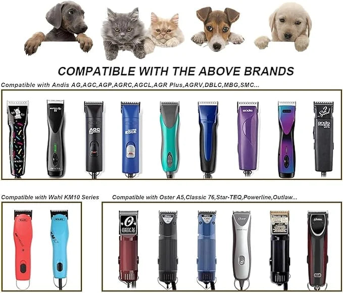 10 Blades for Dog Grooming Blades Compatible with Andis,Oster A5,Wahl km10 Dog Clippers,Size-#10, 1/16-Inch Cut Length (4P...